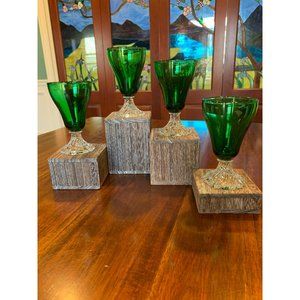 Anchor Hocking Burple Green Liquor Glasses.